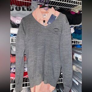 Cutter & Buck Chicago Bears Men's V-Neck Sweater in Gray